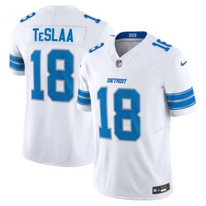 Youth Detroit Lions #18 Isaac TeSlaa Nike White F.U.S.E. Vapor Limited Stitched Jersey