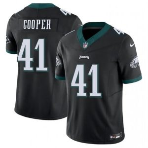 Youth Philadelphia Eagles #41 Darius Cooper Black F.U.S.E Vapor Untouchable Limited Stitched Football Jerse