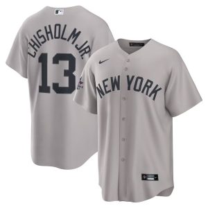 Youth New York Yankees #13 Jazz Chisholm Jr. Nike Gray 2025 MLB All-Star Game Road Replica Player Jersey