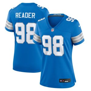 Women's Detroit Lions D.J. Reader   Blue Team Game Jersey