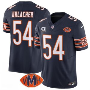 Youth Chicago Bears #54 Brian Urlacher Navy 2025 F.U.S.E. With 4-Star C Patch VMH Patch Vapor Untouchable Limited Stitched Football Jersey