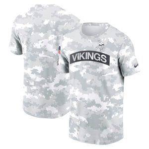 Men's Minnesota Vikings  Arctic Camo 2024 Salute To Service Performance T-Shirt