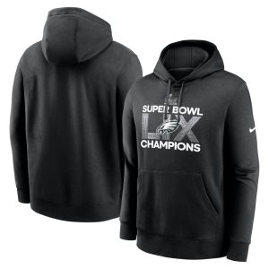 Men's Philadelphia Eagles  Black Super Bowl LIX Champions Supplemental Pullover Hoodie