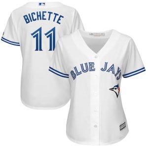 Women's Toronto Blue Jays #11 Bo Bichette Nike Powder White Alternate Replica Player Name Jersey