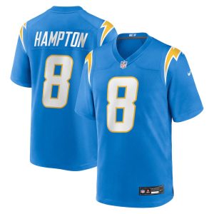 Youth Los Angeles Chargers #8 Omarion Hampton Nike Powder Blue 2025 NFL Draft First Round Pick Game Jersey