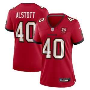 Women's Tampa Bay Buccaneers #40 Mike Alstott Nike Red 50th Anniversary Game Jersey
