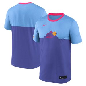 Men's Colorado Rockies Nike Light Blue/Purple 2025 City Connect  Collection Velocity Performance T-Shirt