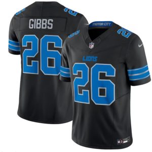 Men's Detroit Lions #26 Jahmyr Gibbs  Black 2nd Alternate Vapor F.U.S.E. Limited Jersey