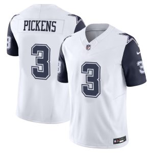 Youth Dallas Cowboys #3 George Pickens White F.U.S.E. Vapor Limited Stitched Football Jersey