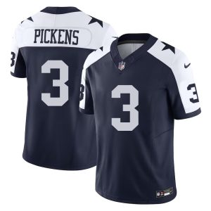 Men's Dallas Cowboys #3 George Pickens Navy  F.U.S.E Vapor Untouchable Limited Stitched Football Jersey