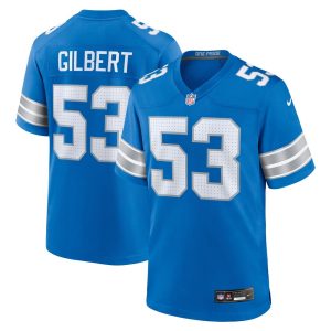 Men's Detroit Lions DaRon Gilbert   Blue Game Jersey