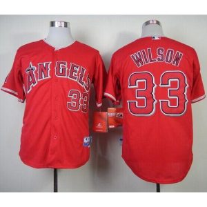 Angels of Anaheim #33 C.J. Wilson Red Cool Base Stitched MLB Jersey