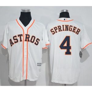Astros #4 George Springer White New Cool Base Stitched MLB Jersey