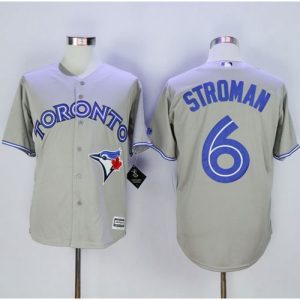 Blue Jays #6 Marcus Stroman Grey New Cool Base Stitched MLB Jersey