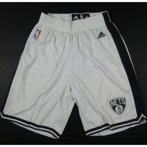 Brooklyn Nets White NBA Shorts