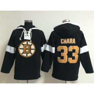 Bruins #33 Zdeno Chara Black NHL Pullover Hoodie