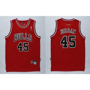Bulls #45 Jordan Stitched Red NBA Jersey