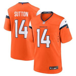 Men's Denver Broncos Courtland Sutton  Orange Mile High Collection Game Jersey