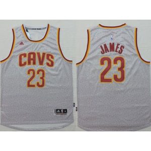 Cavaliers #23 LeBron James Grey Fashion Stitched NBA Jersey