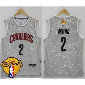 Cavaliers #2 Kyrie Irving Grey City Light The Finals Patch Stitched NBA Jersey