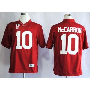 Crimson Tide #10 AJ McCarron Red Limited 2016 College Football Playoff National Championship Patch Stitched NCAA Jersey