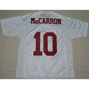 Crimson Tide #10 AJ McCarron White Stitched NCAA Jersey