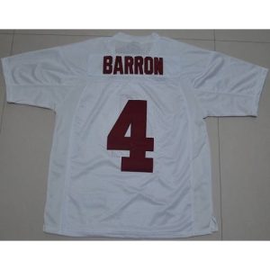 Crimson Tide #4 Mark Barron White Stitched NCAA Jersey
