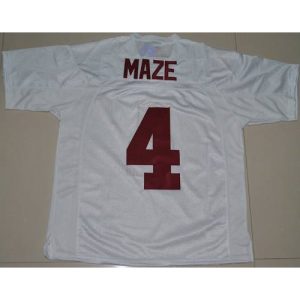 Crimson Tide #4 Marquis Maze White Stitched NCAA Jersey