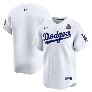 Men's Los Angeles Dodgers  White 2024 World Series Home Limited Jersey