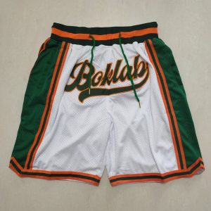 White and Green Shorts