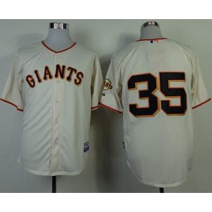Giants #35 Brandon Crawford Cream Cool Base Stitched MLB Jersey