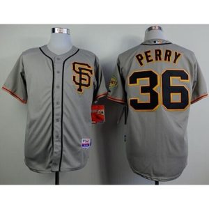 Giants #36 Gaylord Perry Grey Cool Base Stitched MLB Jersey