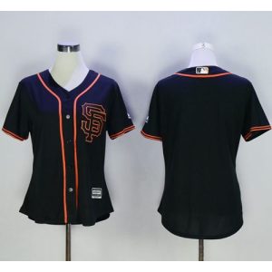 Giants Blank Black Alternate Women's Stitched MLB Jersey