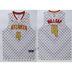 Hawks #4 Paul Millsap White Swingman Stitched NBA Jersey
