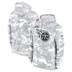 Men's Tennessee Titans  Arctic Camo 2024 Salute to Service Club Fleece Pullover Hoodie