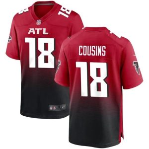 Youth Atlanta Falcons #18 Kirk Cousins Red Alternate Game Jersey