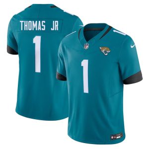 Men's Jacksonville Jaguars Brian Thomas Jr  Teal 2024 NFL Draft First Round Pick Player F.U.S.E. Vapor Untouchable Limited Stitched Football Jersey