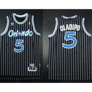 Magic #5 Victor Oladipo Black Throwback Stitched NBA Jersey