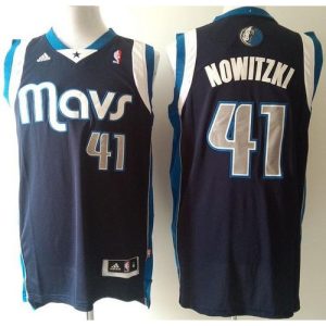 Mavericks #41 Dirk Nowitzki Stitched NBA Blue Jersey