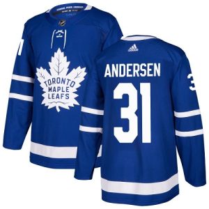 Men's  Toronto Maple Leafs #31 Frederik Andersen Blue Stitched NHL Jersey