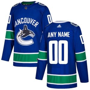 Men's  Vancouver Canucks Personalized Authentic Blue Home Stitched NHL Jersey