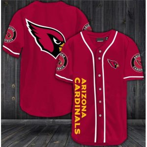 Men's Arizona Cardinals Red Baseball Jersey Shirt