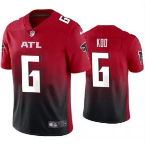 Men's Atlanta Falcons #6 Younghoe Koo New Black/Red  Vapor Untouchable Limited Stitched Jersey