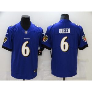 Men's Baltimore Ravens #6 Patrick Queen Purple Vapor Untouchable Limited Stitched Jersey