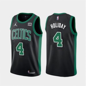 Men's Boston Celtics #4 Jrue Holiday Black 2023 Statement Edition Stitched Basketball Jersey