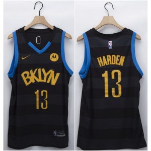 Men's Brooklyn Nets #13 James Harden Black Fashion Edition Stitched NBA Jersey