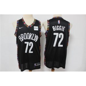 Men's Brooklyn Nets #72 Biggie 2020 Black City Edition Stitched Jersey