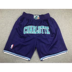Men's Charlotte Hornets Purple Swingman Basketball Shorts