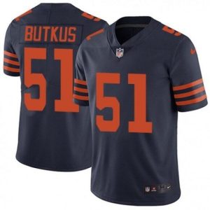 Men's Chicago Bears #51 Dick Butkus Navy Color Rush Limited Stitched Jersey