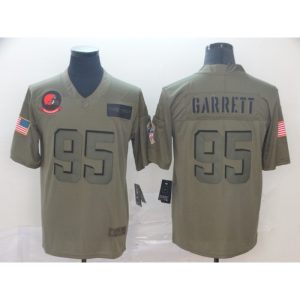 Men's Cleveland Browns #95 Myles Garrett 2019 Camo Salute To Service Limited Stitched NFL Jersey
